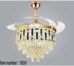 Modern Crystal Chandelier Fan