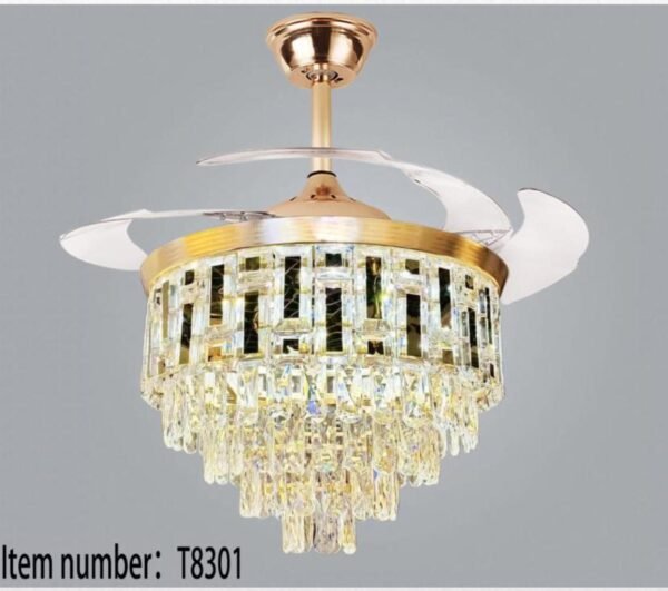 Modern Crystal Chandelier Fan