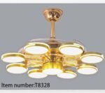 Rose Gold Crystal Chandelier Fan