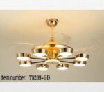 Floating Crystal Ring Chandelier Fan