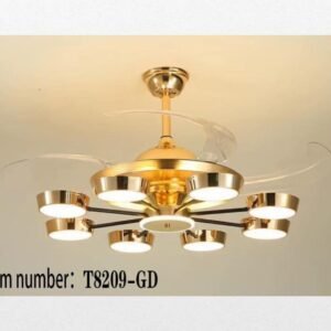 Floating Crystal Ring Chandelier Fan