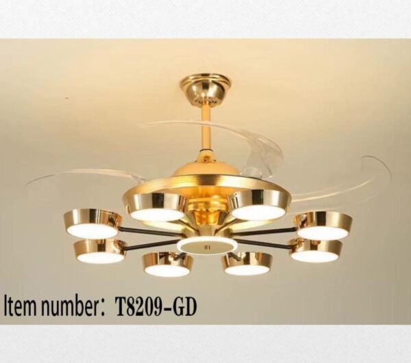 Floating Crystal Ring Chandelier Fan