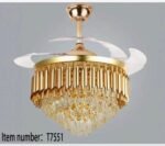 Modern Crystal LED Ceiling Fan Chandelier