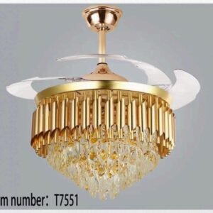 Modern Crystal LED Ceiling Fan Chandelier