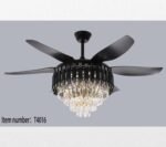Spiral Crystal LED Chandelier Fan