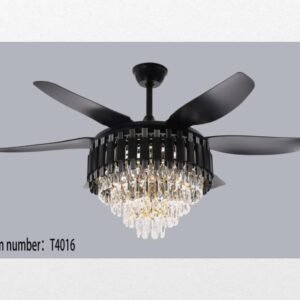 Spiral Crystal LED Chandelier Fan