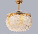 French Empire-Style Crystal Chandelier Fan