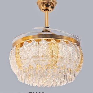 French Empire-Style Crystal Chandelier Fan