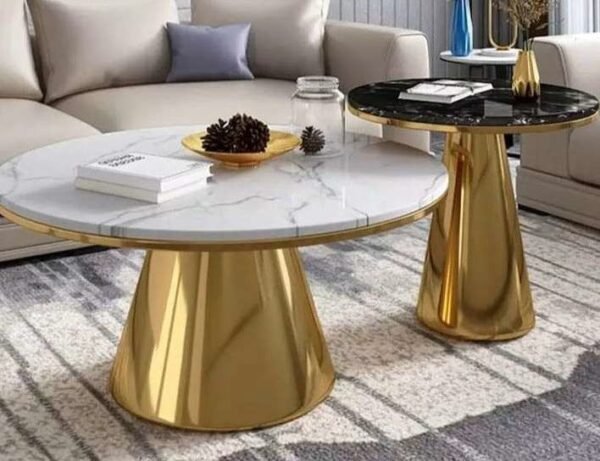 White composite marble top set of  2