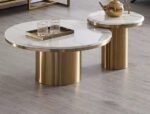 White composite marble top set of  2