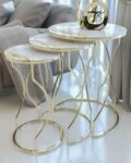 Pearl white composite marble top
