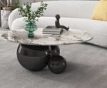 White composite marble top