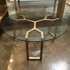 White transparent glass top